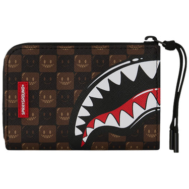 Portafogli Unisex Sprayground - Sharks In Paris Wtf Bubble Brown Check Wallet - Marrone