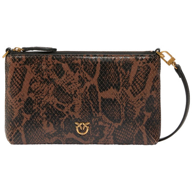 Pochette e Clutch Donna Pinko - Flat Horizontal Mini Python Pr - Marrone