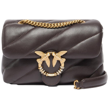 Borse a spalla Donna Pinko - Puff Mini New Buckle Sheep Nap - Marrone
