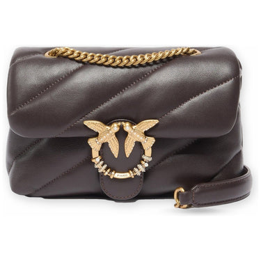 Borse a spalla Donna Pinko - Puff Mini New Buckle Sheep Nap - Marrone