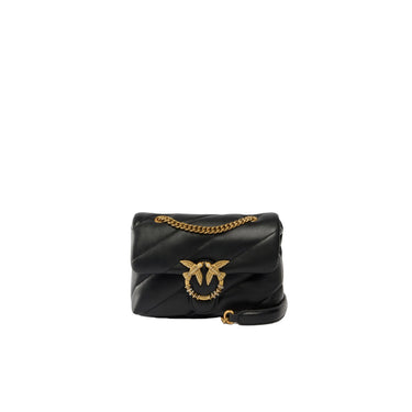 Borse a spalla Donna Pinko - Puff Mini New Buckle Sheep Nap - Nero