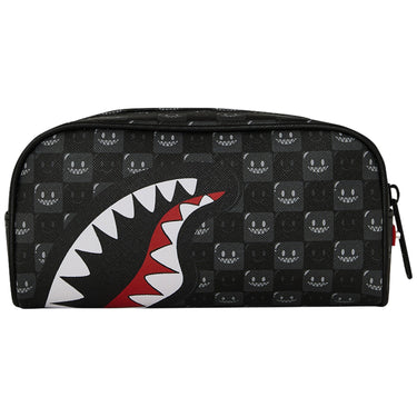 Beauty Case Unisex Sprayground - Sharks In Paris Wtf Bubbly Black Check Pouch - Nero