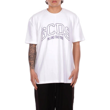 T-shirt Uomo Gcds - Logo Lounge Ss T-Shirt - Bianco-Gianni Foti