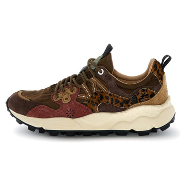 Sneaker Unisex Flower Mountain - Yamano 3 Uni Suede/Pony Hair/Nylon Brown-Bordeaux - Marrone