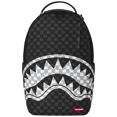 Zaini Casual Unisex Sprayground - Black And White Drip Check Shark Backpack - Nero