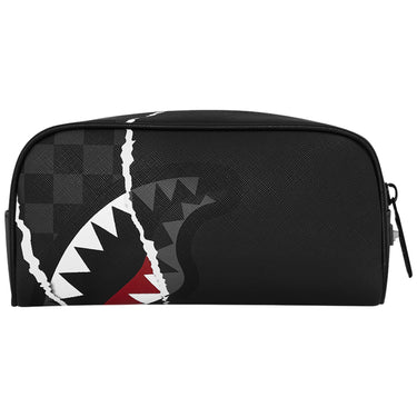 Beauty Case Unisex Sprayground - Center Rip Revealing Gray Check Pouch - Grigio