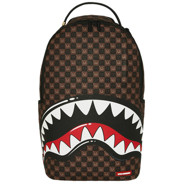 Zaini Casual Unisex Sprayground - Sharks In Paris Wtf Bubble Brown Check Backpack - Marrone