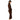 Vestiti casual Donna Twinset - Abito Lungo Bi-materiale Con Crepe De Chine - Marrone