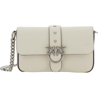 Borse a spalla Donna Pinko - Love One Slouchy Baby Vitello - Bianco