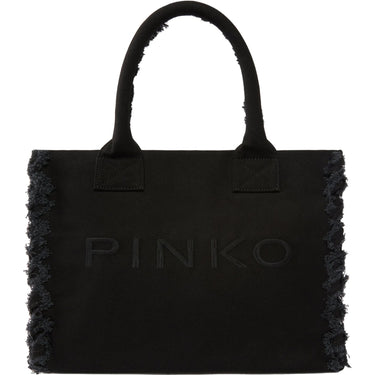 Borse a spalla Donna Pinko - Beach Shopper Canvas - Nero di Pinko su Gianni Foti