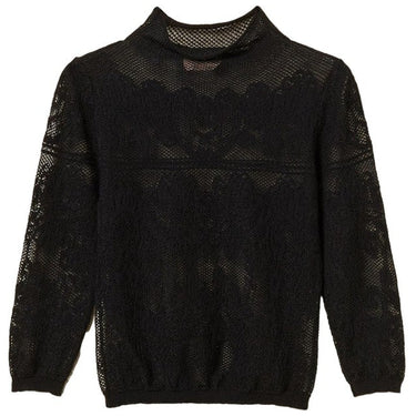 Maglie Donna Twinset - Lupetto Manica 3/4 Maglia Jacquard - Nero