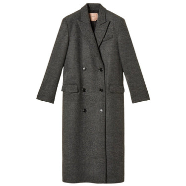 Cappotti Donna Twinset - Cappotto Lungo Doppiopetto - Grigio