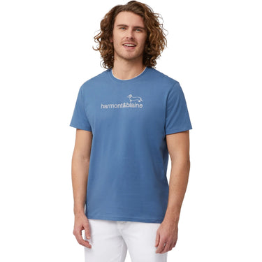 T-shirt Uomo Harmont & Blaine - T-Shirt Cotone - Blu - Gianni Foti