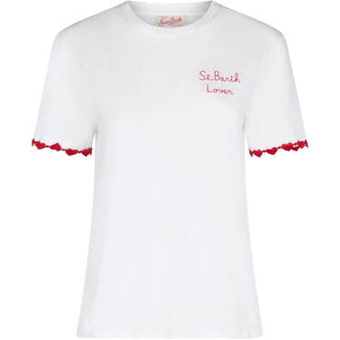 T-shirt Donna Mc2 Saint Barth - Cotton Crew Neck T-Shirt - Bianco - Gianni Foti