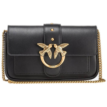 Borse a spalla Donna Pinko - Love One Pocket C Vitello Seta - Nero