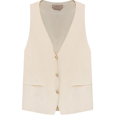 Gilet Donna Twinset - Gilet Corto - Beige-Gianni Foti