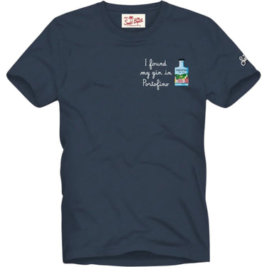 T-shirt Uomo Mc2 Saint Barth - T-Shirt With Embroidery - Blu
