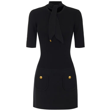 Vestiti casual Donna Elisabetta Franchi - Abito di maglia AM04S66E2 - Nero