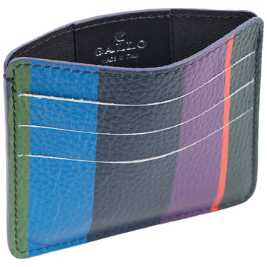 Porta carte di credito Uomo Gallo - Porta Carte Apertura Centrale Pelle - Blu