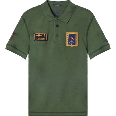 Polo Uomo Aeronautica Militare - Polo Frecce Tricolori con patches - Verde - Gianni Foti
