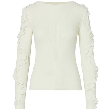Maglie Donna Liu Jo - Maglia Chiusa M/L Rouches Tess - Bianco