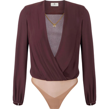 Bluse e camicie Donna Elisabetta Franchi - Camicia a body - Marrone