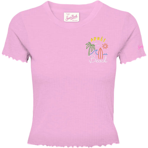 T-shirt Donna Mc2 Saint Barth - Woman T-Shirt In Rib - Rosa