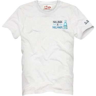 T-shirt Uomo Mc2 Saint Barth - T-Shirt With Embroidery - Bianco - Gianni Foti
