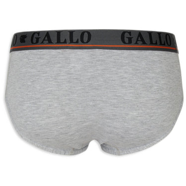 Slip Uomo Gallo - U Slip Basico Co/Pl Grigio Mel.+Elx - Grigio - Gianni Foti