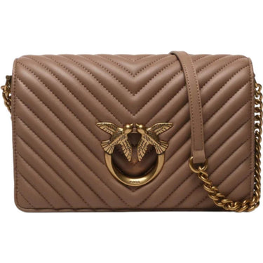 Borse a spalla Donna Pinko - Love Click Classic Sheep Nappa - Beige