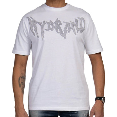 T-shirt Uomo My Brand - Winged Emblem Sparkle Tee Black - Bianco