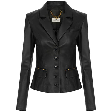Giacche Donna Elisabetta Franchi - Giacca di pelle GD07G66E2 - Nero