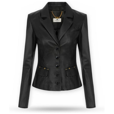 Giacche Donna Elisabetta Franchi - Giacca di pelle GD07G66E2 - Nero