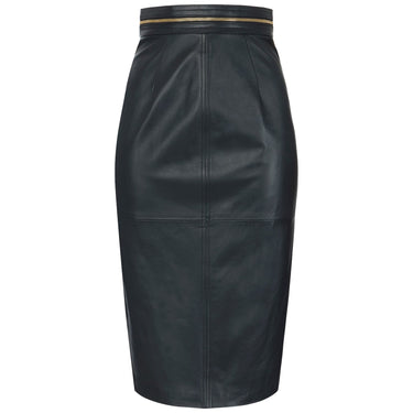 Gonne casual Donna Elisabetta Franchi - Gonna di pelle GP01Z66E2 - Nero