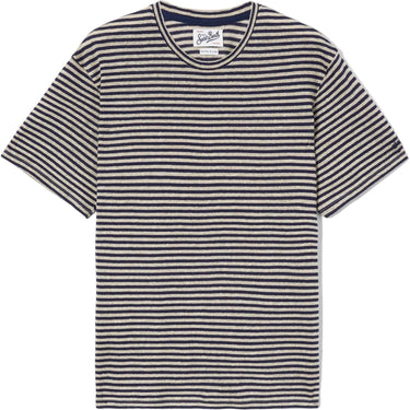 T-shirt Uomo Mc2 Saint Barth - Man Striped Cotton-Linen Tshirt - Multicolore