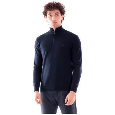 Maglioni Uomo Harmont & Blaine - Half Zip Basic 3D HRR975030788 - Blu Navy
