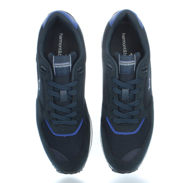 Sneaker Uomo Harmont & Blaine - Scarpa Uomo Camoscio - Tex Fabric - Blu - Gianni Foti