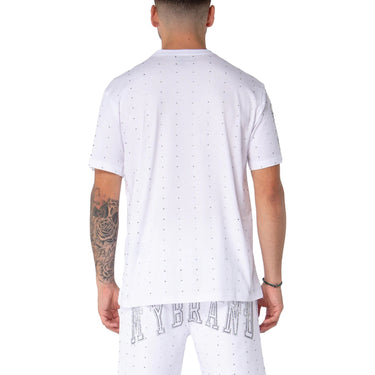 T-shirt Uomo My Brand - College Mb Rhinetone T Shirt - Bianco - Gianni Foti