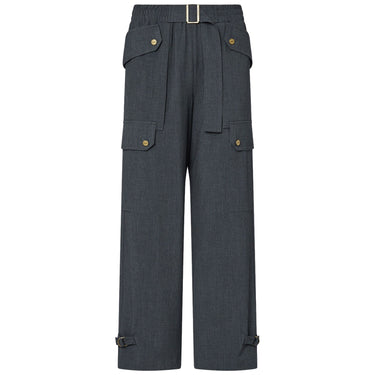 Pantaloni Donna Liu Jo - Cargo Pant Flanella - Grigio