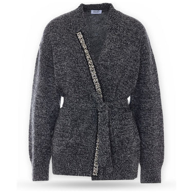 Cardigan Donna Liu Jo - Maglia Aperta M/L Passamaneria - Nero