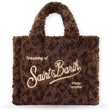 Borse a spalla Unisex Mc2 Saint Barth - Small Bag with Strap Vanity Mini Teddy Dark Leopard 18 Emb - Multicolore