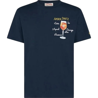 T-shirt Uomo Mc2 Saint Barth - T-Shirt With Embroidery - Blu