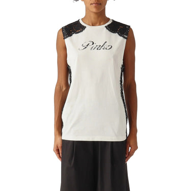 Vestiti da sera e cerimonia Donna Pinko - Dawn Maglia Jersey Vintage Con - Bianco
