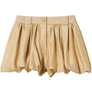 Pantaloni Donna Twinset - Shorts Balloon - Beige-Gianni Foti