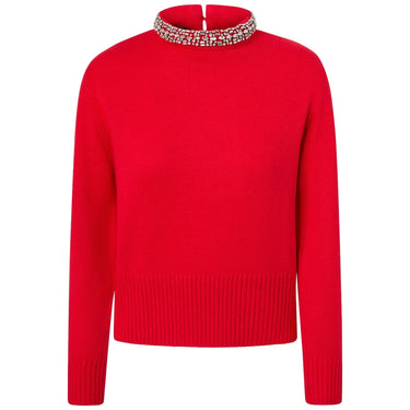 Maglie Donna Pinko - Berlino Pull Blend Wool Embro - Rosso