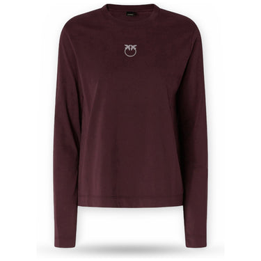 T-shirt Donna Pinko - Toblino T-Shirt Jersey Logo Fl - Bordeaux