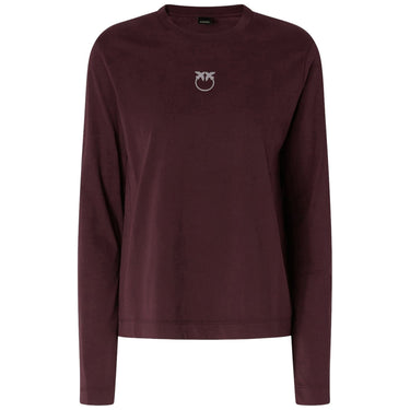 T-shirt Donna Pinko - Toblino T-Shirt Jersey Logo Fl - Bordeaux