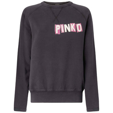 Maglie Donna Pinko - Nero Maglia Felpa Stampa Logo - Nero