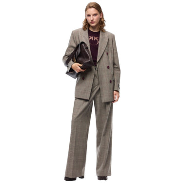 Pantaloni Donna Pinko - Plumeria Pantalone Misto Lana - Beige