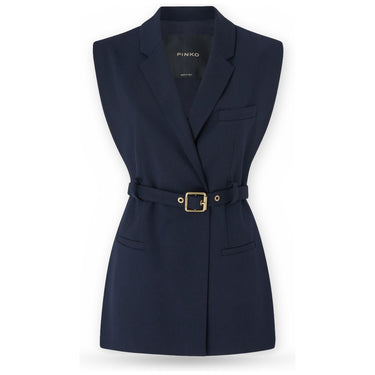 Gilet Donna Pinko - Nuraqus Gilet Diagonale Misto - Blu